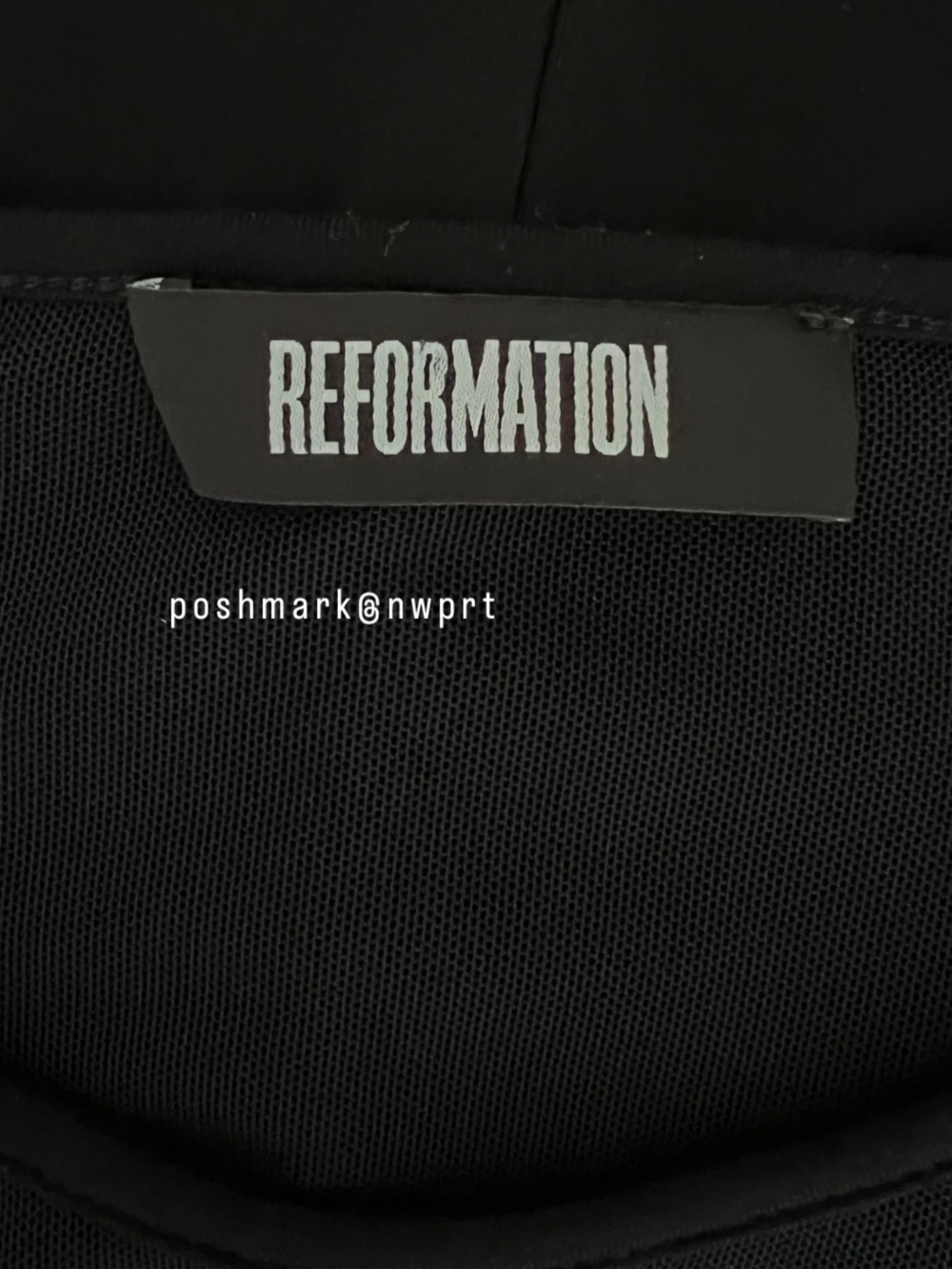 REFORMATION Pixie Mesh Bodysuit Sheer Yoke Black Top XS - Picture 6 of 10